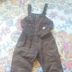Carhartt Women's Quilt Lined Washed Duck Bib Overall - Size 6 x 30